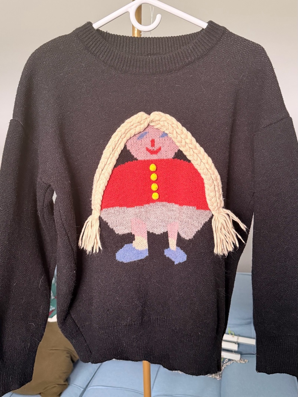 Women’s Unique Braided Doll Sweater